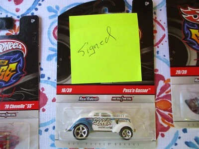 Hot Wheels Larrys's Garage Pass'n Gasser real riders 2009 16/39 White Chase - Image 1 of 4