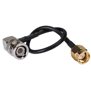 RG174 SMA MALE to BNC MALE ANGLE Adapter Coaxial RF Pigtail Cable 4" ~ 240"