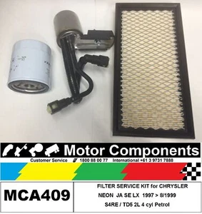 FILTER SERVICE KIT Oil Air Fuel for CHRYSLER NEON 2L JA SE, LX 7/96>1997 - Picture 1 of 4