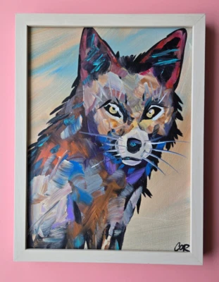 CORBELLIC + 🔥 FIGURATIVE FOX 12X16 ABSTRACT GALLERY HOME FINE ART COLLECTIBLE - Image 1 of 4