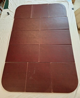 "Almohadillas protectoras plegables para mesa de comedor Duncan Phyfe vintage 67,5"" x 42""" Foto 1 de 4