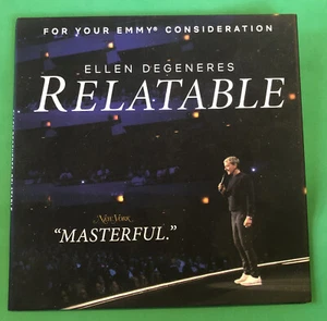 RARE 2019 ELLEN DEGENERES RELATABLE EMMY FYC DVD NETFLIX STAND-UP COMEDY OOP - Picture 1 of 5