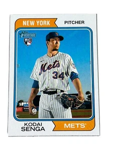 2023 Topps Heritage Kodai Senga #80 Rookie Short Print Variation RC Mets SP - Picture 1 of 3