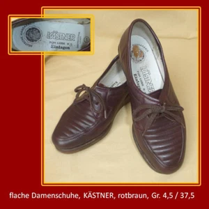 Damenschuhe, KÄSTNER, Gr. 4,5 / 37 ?, auch für lose Einlagen,flach,rotbraun, - Bild 1 von 8
