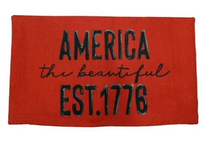 Patriotic America The Beautiful EST 1776 Throw Pillow Cover Zipper Open - Bild 1 von 5
