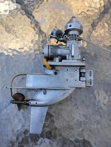 Vintage KB Outboard 7.5 & Lower Unit RC Boat K&B Gas Engine Motor With Prop - Picture 1 of 6