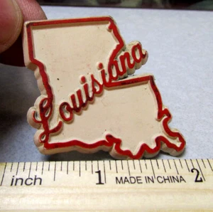 collectable rubber flexible fridge magnet Louisiana state shape 1.75 x 1.75 inch - Picture 1 of 1