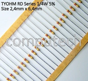 1000 pezzi 2,7 KOhm 1/4W 5% Resistenze strato di carbone 2,7 K Ohm 0,25W 5% - Picture 1 of 2