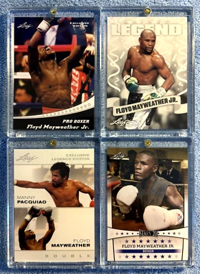 FLOYD MAYWEATHER JR EXCLUSIVE LEGENDS EDITION "RARE LOT"  (4) BOXING CARDS! - Image 1 of 4
