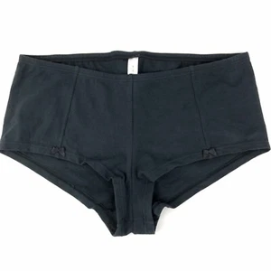 Victoria's Secret Black Boyshorts w Bows Size Large Panty Panties Black y2K NWOT - Picture 1 of 6