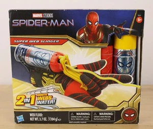 Marvel Spider-Man Super Web Slinger, 2-in-1 Shoots Webs or Water Shooter Toy NEW - Picture 1 of 8