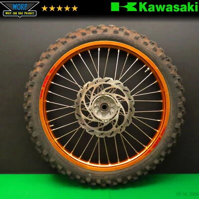 2001 KAWASAKI KX125 前轮毂 BRONZE EXCEL RIM 轮胎组件 41034-1300 — 第 1/4 张图片