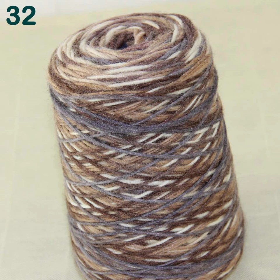 Venta NUEVO 500 g cono hilo grueso chal bufanda tejido a mano arco iris lana cachemir Foto 1 de 4