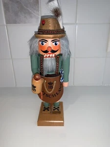 Nutcracker Hofbräuhaus Green & Brown with Beer Stein, Bavarian Oktoberfest - Picture 1 of 6