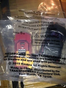Botcon 2015 Transformers Diaclone Skids Hoist 2 Pack : Burnout Lift Life Ticket - Picture 1 of 1