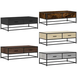 Coffee Table With Storage, Wooden 2-Drawer Living Room Furniture Tea Table - Picture 1 of 26