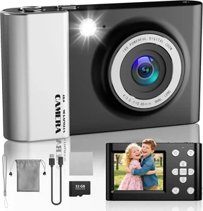 Fotocamera Digitale, 4K 64MP Fotocamera Con Scheda 32GB, Schermo LCD Da 2,4", Zo - Foto 1 di 12