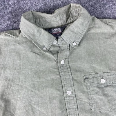 Camisa de investigación al aire libre para hombre grande manga corta con botones maza informal senderismo Foto 1 de 4