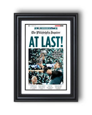 Philadelphia Eagles Super Bowl LII Champions Inquirer 2018 impresión enmarcada Lincoln Foto 1 de 4