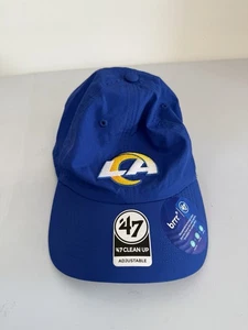 Los Angeles LA Rams Dad Hat Baseball Cap NFL 47 Brand Clean Up Strapback Blue - Picture 1 of 8