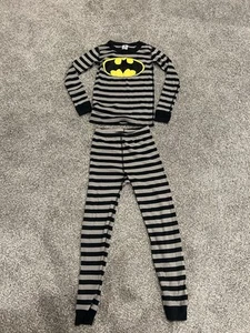 Hanna Andersson Boys Girls DC Batman Long John Pajamas Size 8 Organic Cotton - Picture 1 of 3