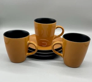 Corelle Hearthstone Cumin Orange (3) Mugs (3) Lunch Plates - Picture 1 of 11