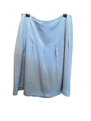 Jones Colección Nueva York Falda Plisada Mujer Azul Seda Línea A Falda Talla 16 Foto 1 de 4