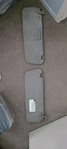 pair 84-88 89 TOYOTA 4RUNNER TRUCK SUN VISOR SHADE LEFT RIGHT SET TAN BEIGE 22R - Picture 1 of 6