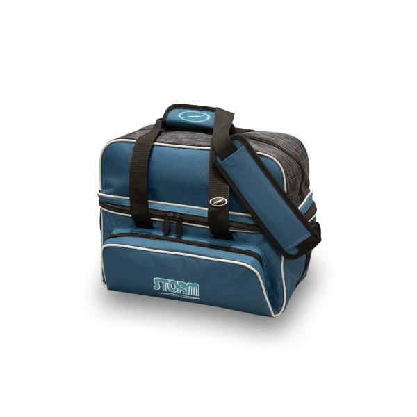 STORM DELUXE 2 BALL TOTE BOWLING BAG - STEEL BLUE/BLACK - NICE PRICE - Изображение 1 из 1