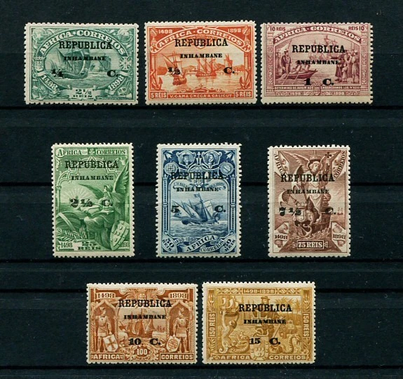 Inhambane (Mozambique, Portugal) 1913 VASCO DA GAMA (over AFRICA) set MH, FVF - Image 1 of 1