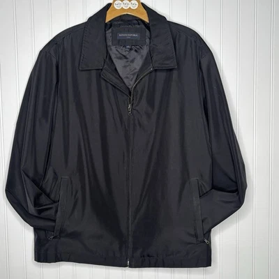 Chaqueta Banana Republic con Cremallera para Hombres XL Negra Ligera Forrada Utilitaria Exterior Foto 1 de 4