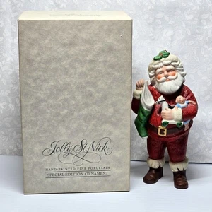 Hallmark Keepsake Ornament 1986 Jolly St. Nick porcellana dipinta a mano 6 in S.E. - Foto 1 di 11