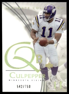 2003 Upper Deck Ultimate Collection Daunte Culpepper 542/750 Minnesota Vikings - Image 1 of 2