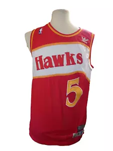Adidas NBA Hardwood Classics Atlanta Hawks #5 Smith Men's Tank Jersey, M - Picture 1 of 6