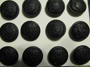 Dark Navy lot RALPH LAUREN blazer BUTTON surplus metal coat suit 3/4"+ 12 PC - Picture 1 of 1