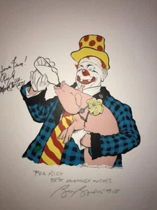 Bill Ballantine - große signierte Skizze (Clown & Künstler) - Bild 1 von 1