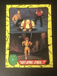 1989 Topps Teenage Mutant Ninja Turtles Card 2nd Series #4 “Get April O’Neil!” - Picture 1 of 3