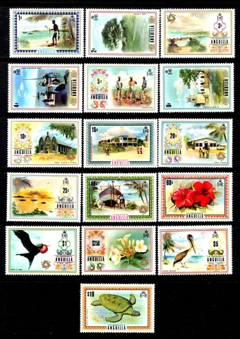 Anguilla Scott #145-160 Complete MNH Collection Lot 1972-75 ~ A1064 Cover