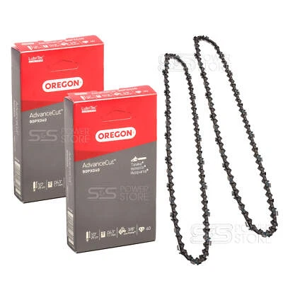 2 Stück Oregon Sägekette 90PX040E AdvanceCut Ersatzkette 3/8" 1,1 mm 40 TG 25cm
