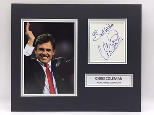 RARE Chris Coleman Wales Signed Photo Display + COA AUTOGRAPH CYMRU EURO 2016 - Picture 1 of 3