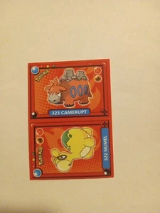 Pokemon Pokedex TCG Sticker EF - #322-323 Numel & Camerupt - Peru Edition 2022 - Bild 1 von 1