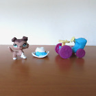 LITTLEST PET SHOP LPS #1330 Collie Dog ( with Hat & Tractor )
