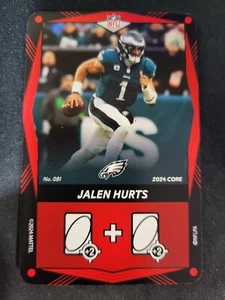 2024 UNO ELITE CORE EDITION RED Jalen Hurts Eagles Card #81 - Picture 1 of 2