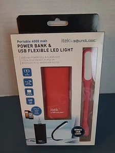 Itek ULB40-24/6716 4,000 mAh Power Bank With Bonus USB LED Light - Picture 1 of 6