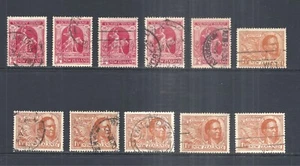 NEW ZEALAND SCOTT 166 & 167 USED x 11 - 1920 WORLD WAR I VICTORY ISSUES - Picture 1 of 2
