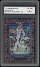 Gradey Dick 2023 Panini Snakeskin Venom Prizm SSP 1st Graded 10 Rookie Card #84