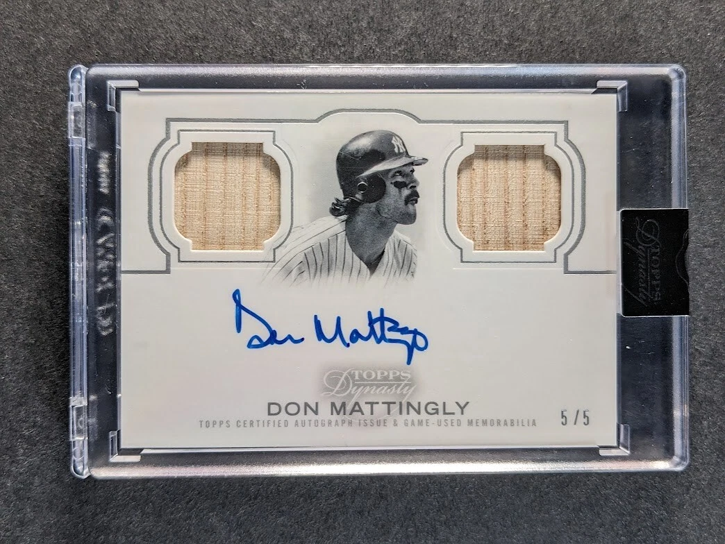 2020 Topps Dynasty DON MATTINGLY 5/5 Dual Relic Auto #ADR-DM2 New York Yankees