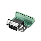 D-sub DB9 Breakout Board Connector Male RS232 Serial Port Solderless with Nuts