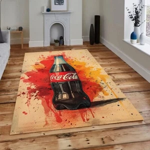 Coca Cola Decor,Coca Cola,Retro Rug,Home Gift,Decorative Rug,Kitchen Rug, - Picture 1 of 6