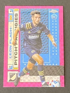 Leon Flach 2022 Topps Chrome MLS Pink X-Fractor Pitch Prodigies RC Rookie Pink - Picture 1 of 10
